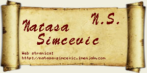 Nataša Simčević vizit kartica